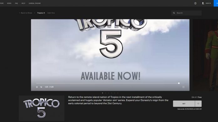 Today’s Free Game On The Epic Games Store Is Tropico 5