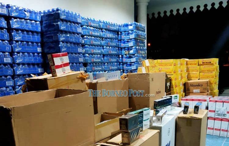 Marine police seize RM380,000 worth of illicit cigarettes, alcoholic beverages in Kuching