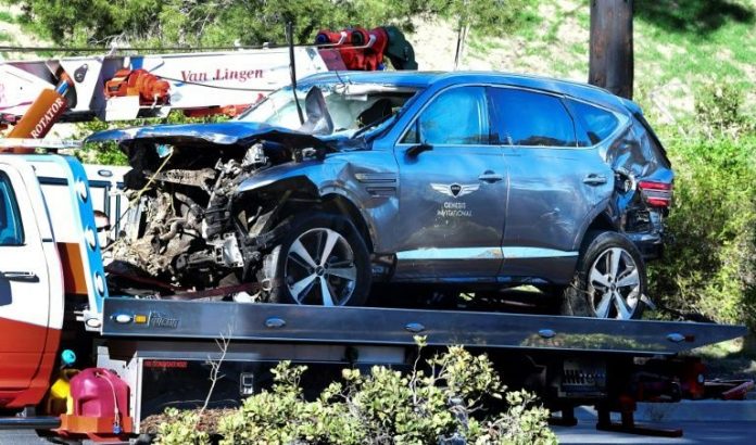 Tiger Woods in surgery after roll-over car crash