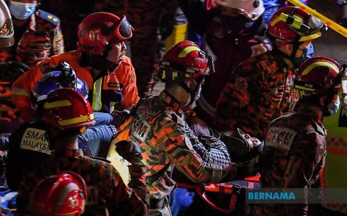 Overhead bridge under construction collapses, two dead, three seriously injured