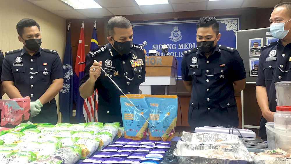 Johor cops smash drug trafficking syndicates, seize drugs worth RM3.16m