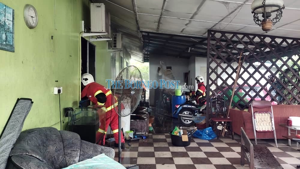 Fire damages councillor’s house at Kampung Cina in Lutong