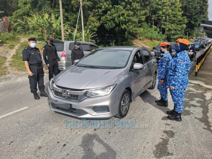 Kapit police and enforcement agencies band together to enforce Sarawak MCO