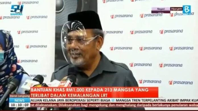 Cops probing Prasarana chairman Tajuddin for failure to wear face mask during press conference on LRT crash