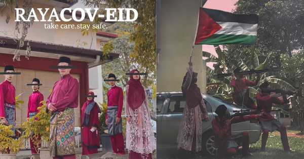 Sempat Masuk Isu Palestin Gaya Keluarga Ini Ambil Gambar Hari Raya Kreatif Habis Lawa Malaysia Now