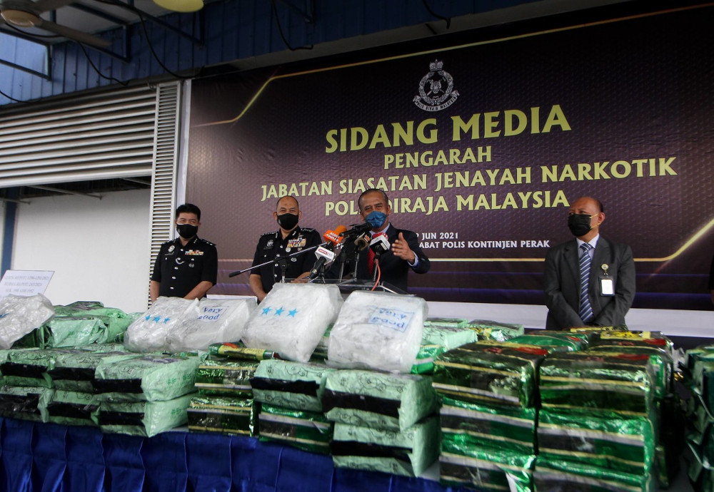 In Perak, police seize drugs worth over RM23 million, nab man and son