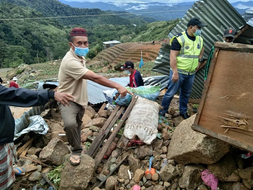 Villager killed as house hit by landslide