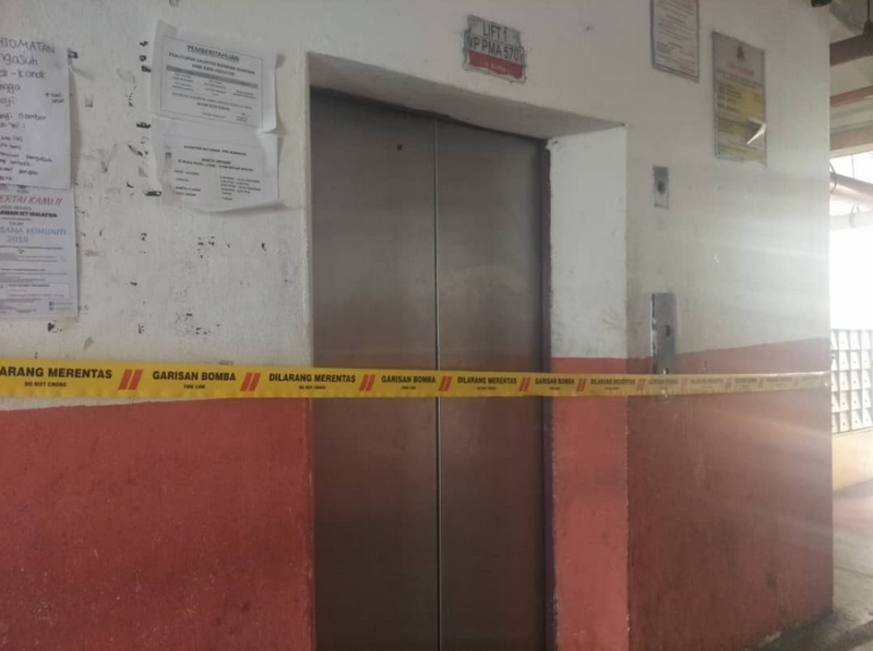 Three injured in elevator crash incident in Jalan Klang Lama