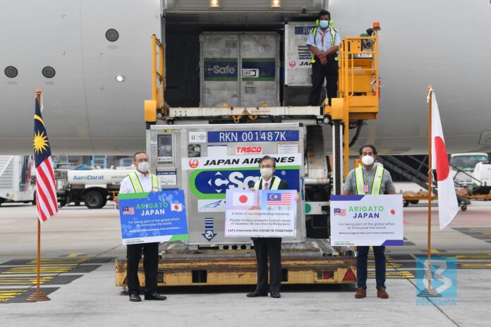 One million doses of AstraZeneca vaccine from Japan arrive in KLIA today
