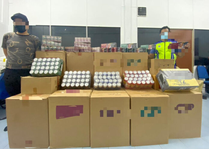 In JB, marine police seize contraband cigarettes and alcohol worth more than RM140,000