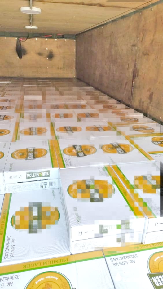 RM200,000 beer seized, two nabbed