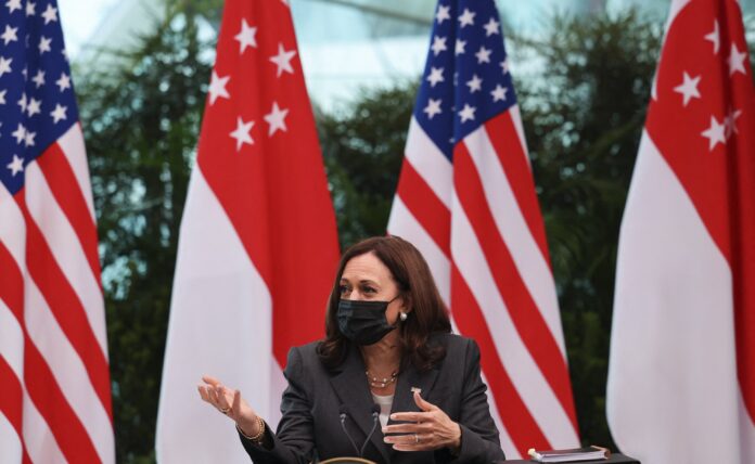 Harris accuses China of ‘intimidation’ in disputed seas