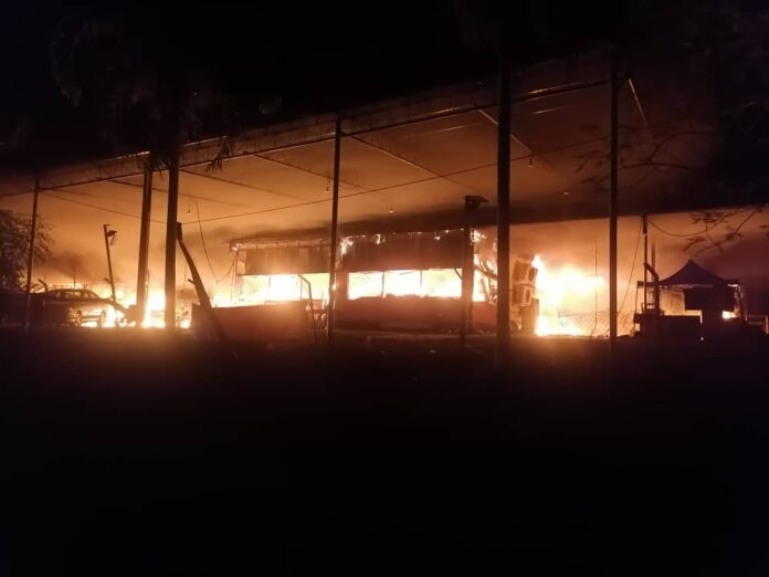Woman killed in Limbang grocery store fire, three others escape