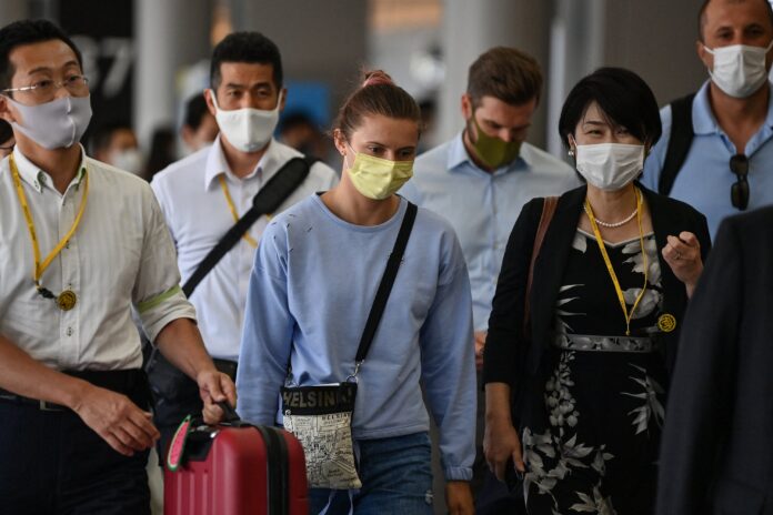 Belarus athlete leaves Japan on Vienna-bound flight
