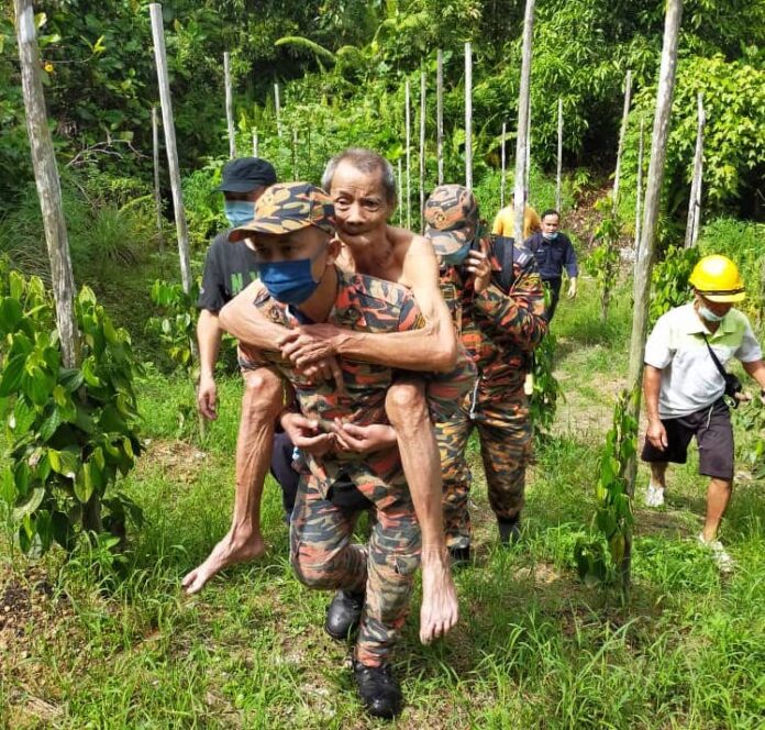 Kg Mayang Mawang septuagenarian found after spending night in jungle