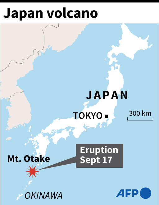 Japan issues alert after volcano erupts