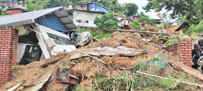 Medical supplies storeroom damaged in landslide