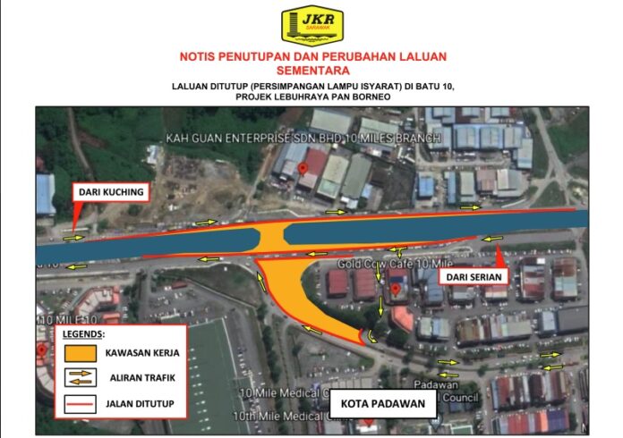 JKR: Traffic light junction at Mile 10 to close from Sept 6-Nov 22