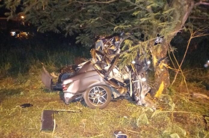 Two killed in horrific crash that saw car split in two in Permyjaya