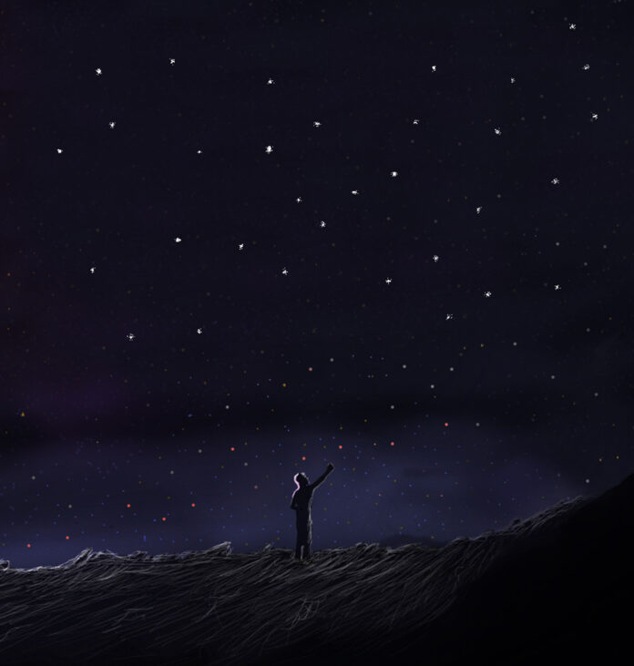 Shining stars on a dark night
