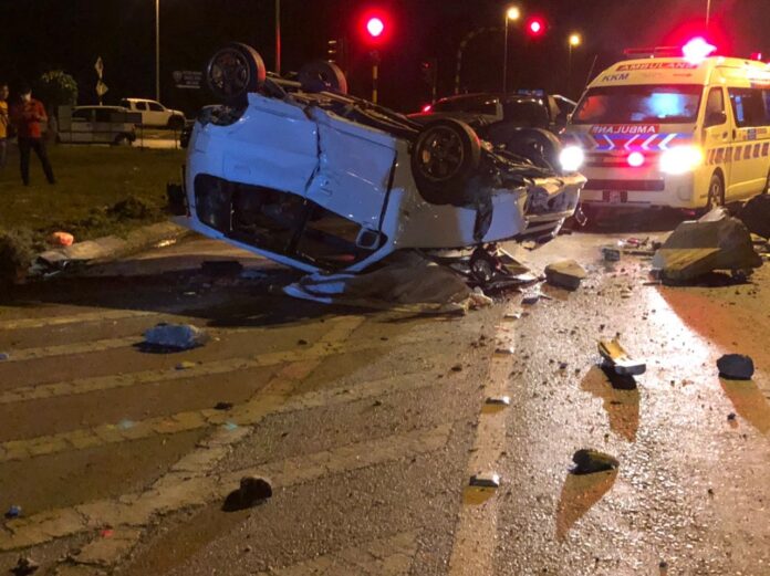Batu Kawah resident killed after car turns turtle in crash