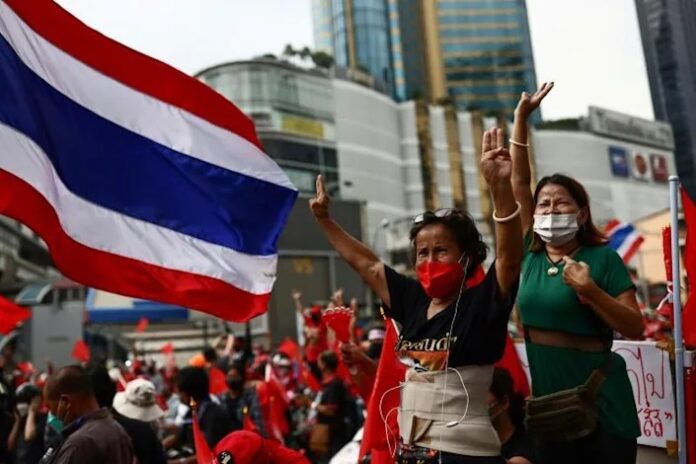 Protesters call to ‘kick out’ Thai PM on coup anniversary