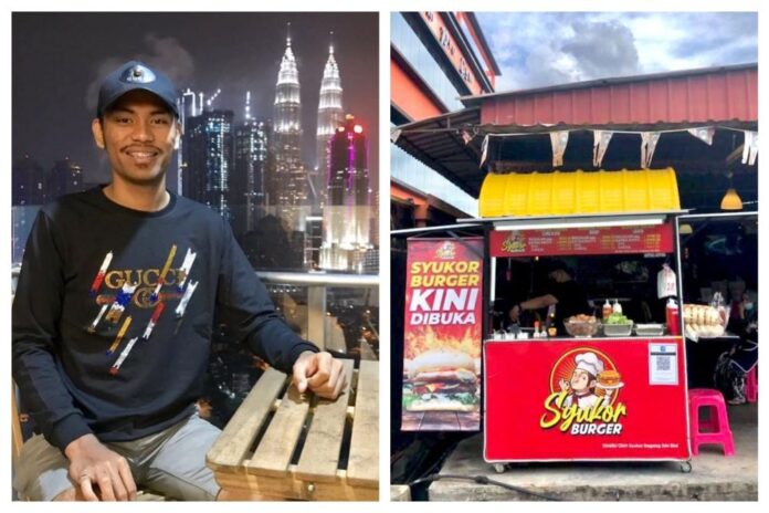 In KL, man who quit school at 14 to help mum's laksa business opens own burger stall at 23