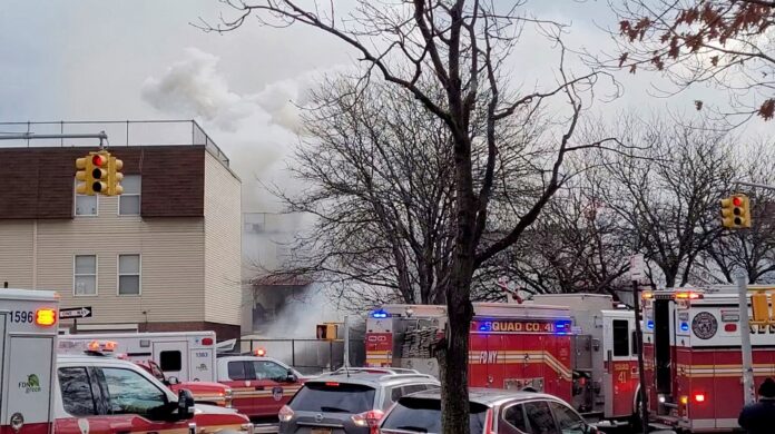One person killed, eight hurt in row house blast and fire in New York's Bronx