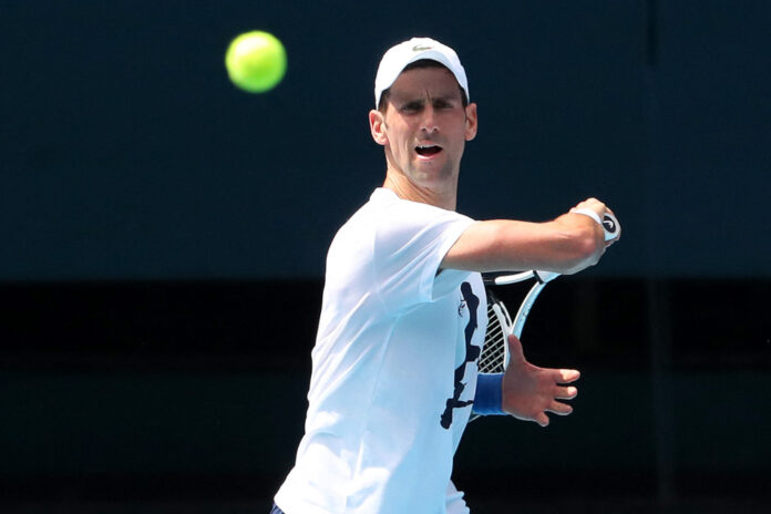 Djokovic trains as Australian Open dream hangs in balance