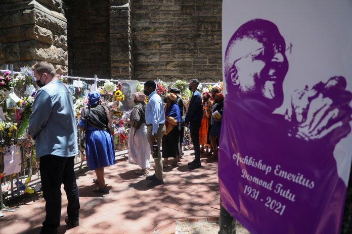 Tutu's ashes buried in Cape Town cathedral