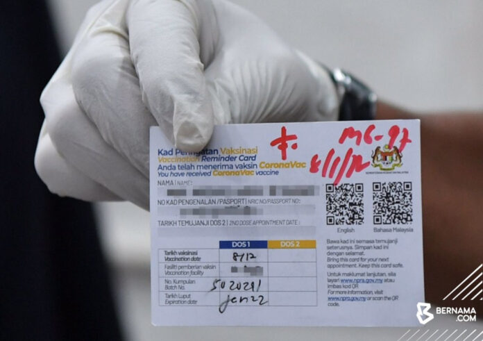 Fake Covid-19 vaccine certificates: Terengganu Health Dept says to track down and counsel buyers