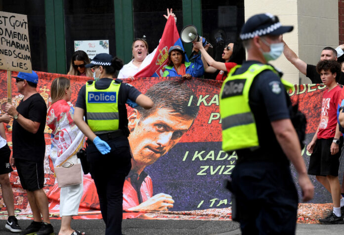 Djokovic fans protest shock Australia detention