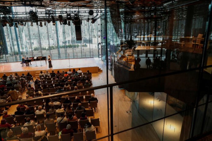 Futuristic mushroom? All-glass House of Music blooms in Budapest park