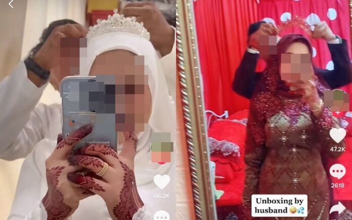 ‘Unboxing by husband’ trend among Muslim newlyweds on TikTok condemned by public, religious departments