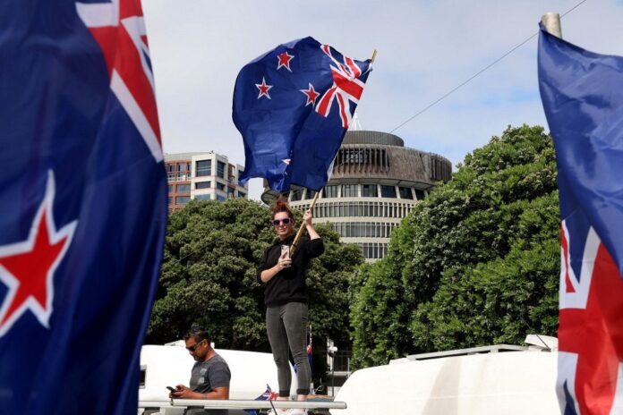 New Zealand Covid protest convoy jams streets near parliament