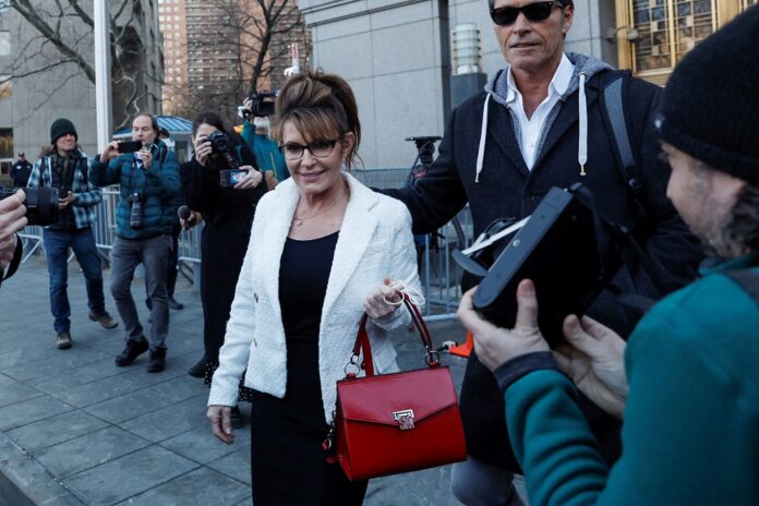 Sarah Palin says felt 'powerless' vs 'Goliath' NY Times