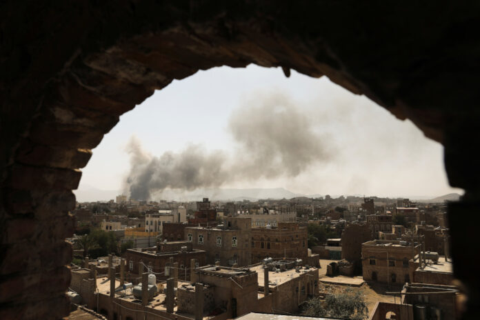 Saudi coalition hits Yemen capital after drone attack