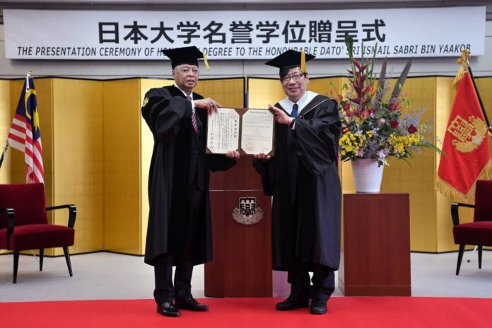 PM Ismail Sabri conferred honourary doctorate by Nihon University