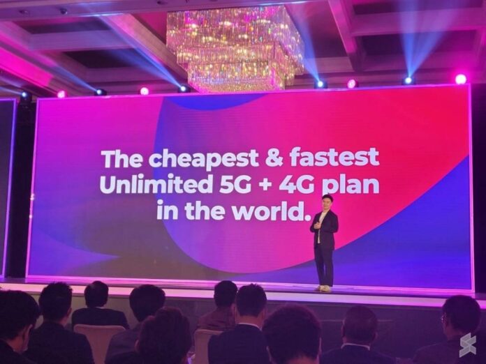 Yes claims to offer the world's cheapest and fastest unlimited 5G plan, priced from RM58/month