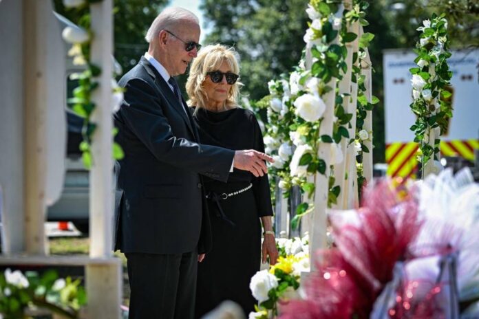 Heartbroken Texas school massacre town begs Biden to 'do something'