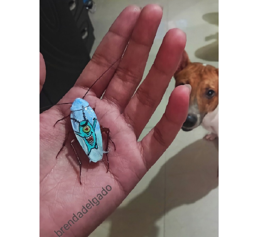 Some may cringe but Filipina artist recreates famous paintings on dead cockroaches