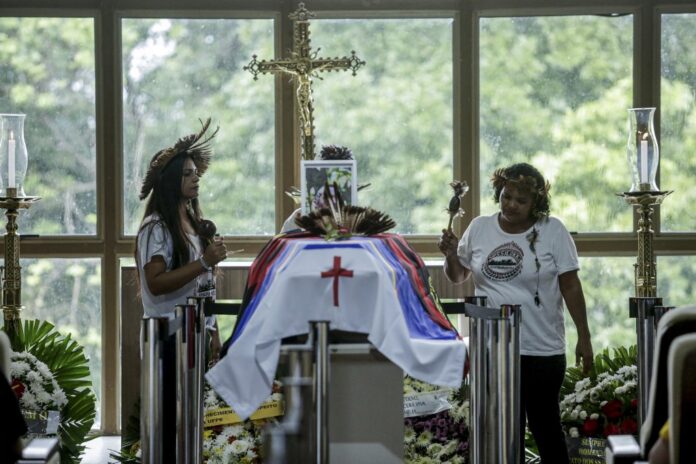 Indigenous farewell for expert killed in Amazon