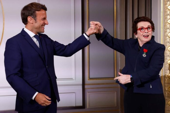 Billie Jean King receives France's highest civilian award