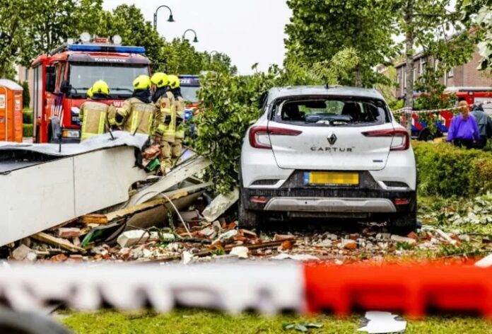 One dead as rare tornado tears through Dutch city
