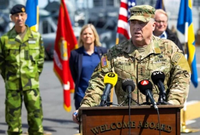 Top US general, in Stockholm, signals support for Sweden and Finland's NATO bids