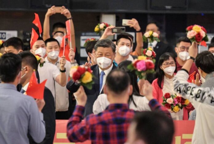 Hong Kong deploys massive security as Xi set to swear in new leader