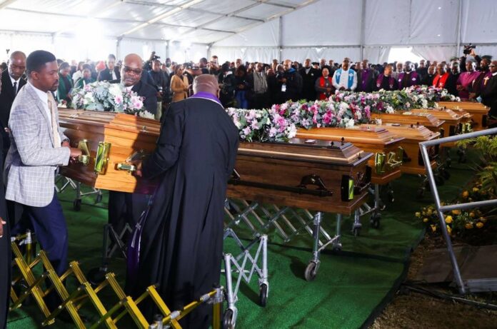 S.Africans gather to mourn deaths of 21 teenagers in tavern tragedy