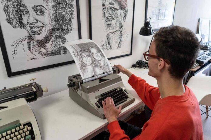 For UK artist, the key to good art is a typewriter