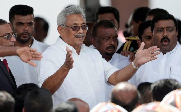 Sri Lanka president seeks seaborne escape after airport standoff