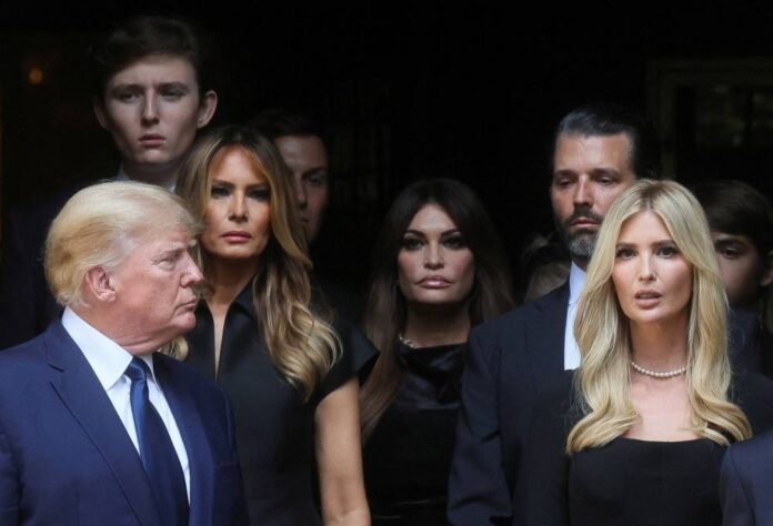 Trumps bid farewell to Ivana at funeral in New York